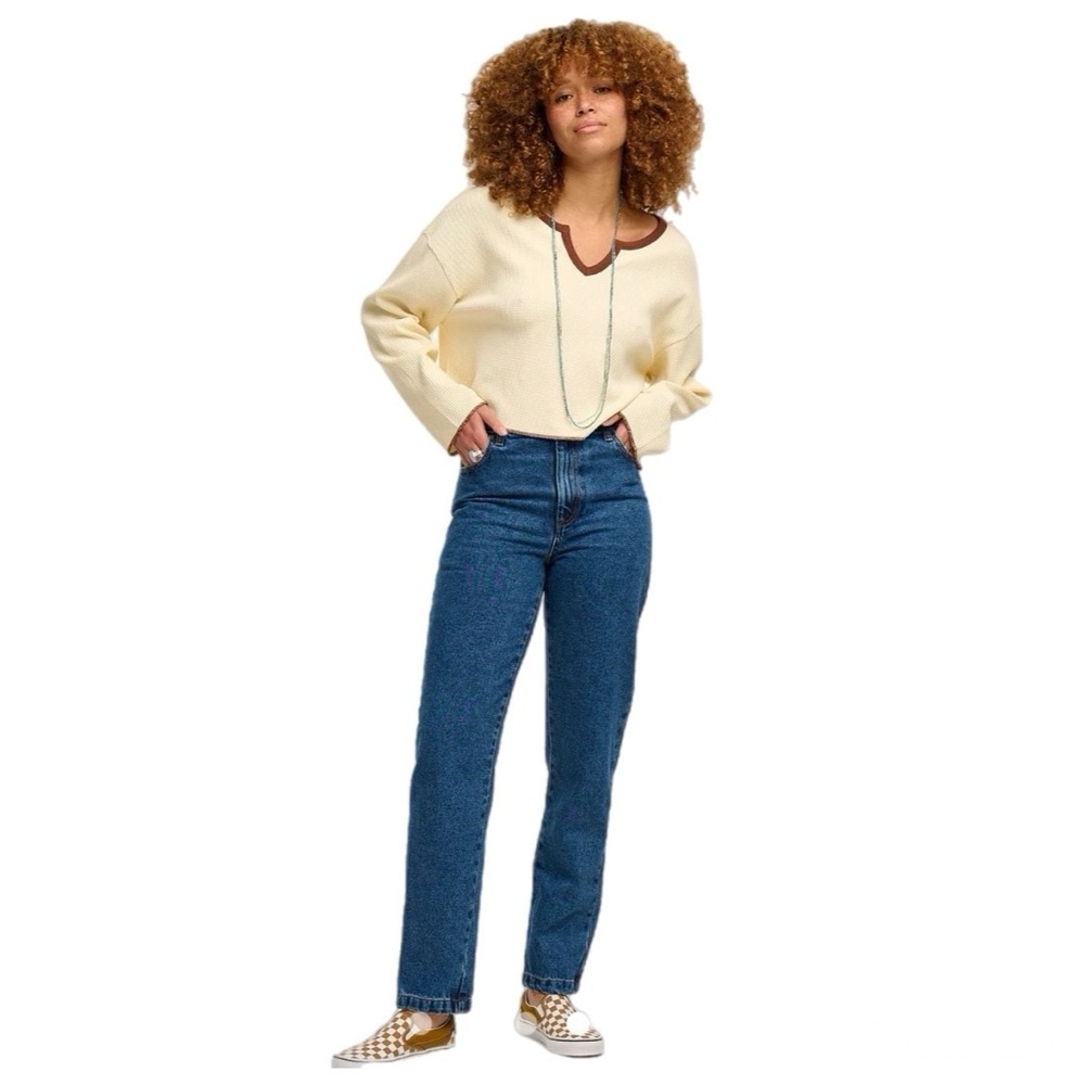 LUCY & YAK Dana - Mom Denim Jeans in Mid Wash Blue Size 26R